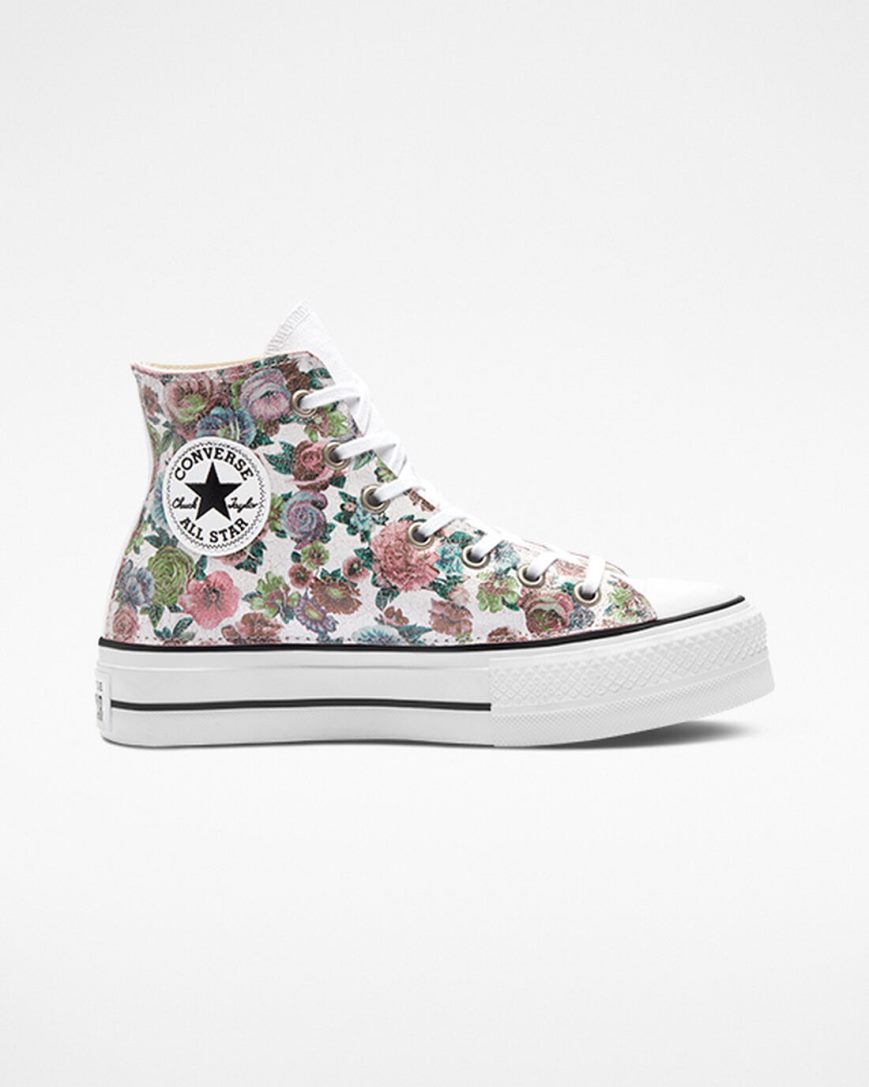 Women\'s Converse Chuck Taylor All Star Lift LTD Floral High Top Platform Shoes Flower | AU 189ECT